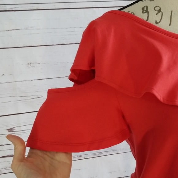 NWT J.Crew Factory One sleeve off the shoulder top - Picture 3 of 8